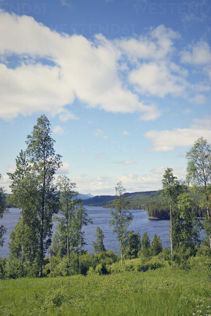 Sweden Stroemsund Landscape Along Vildmarksvaegen Stockphoto