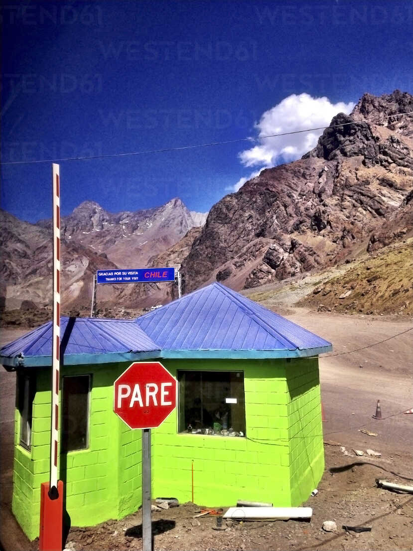 Chile Argentina Border Crossing Andes Aconcagua Stockphoto