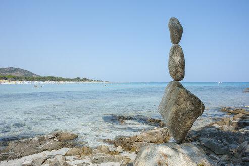 Italy Sardinia Golfo Di Orosei Cala Ginepro Trail Marking Coastal Cairn At The Beach Jbf Jan Nadine Boerner Westend61