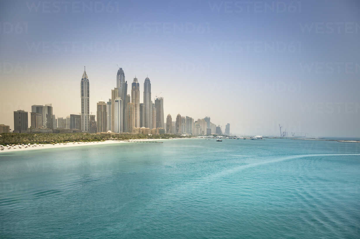 Uae Dubai Skyline Of Dubai Marina With Persian Gulf Coast Nkf Stefan Kunert Westend61