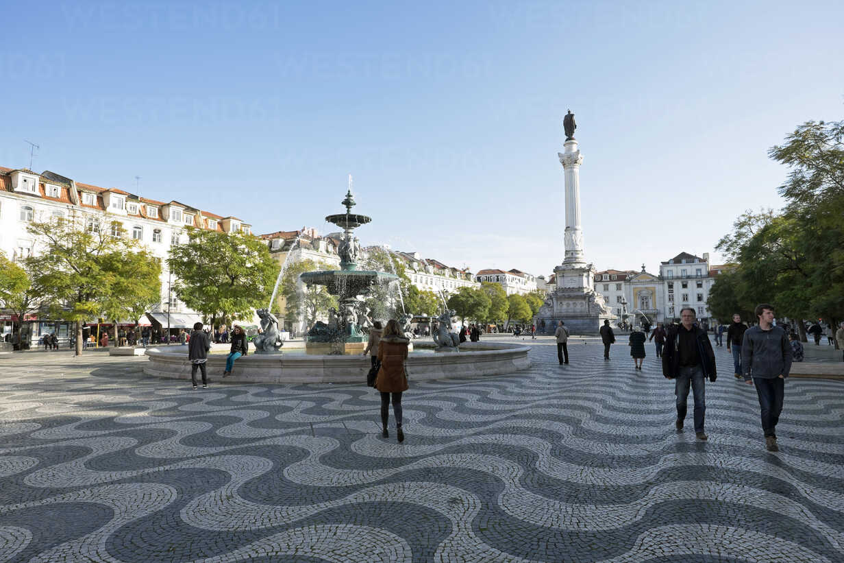 Portugal Lisbon View To Rossio Square Hl Hartmut Loebermann Westend61