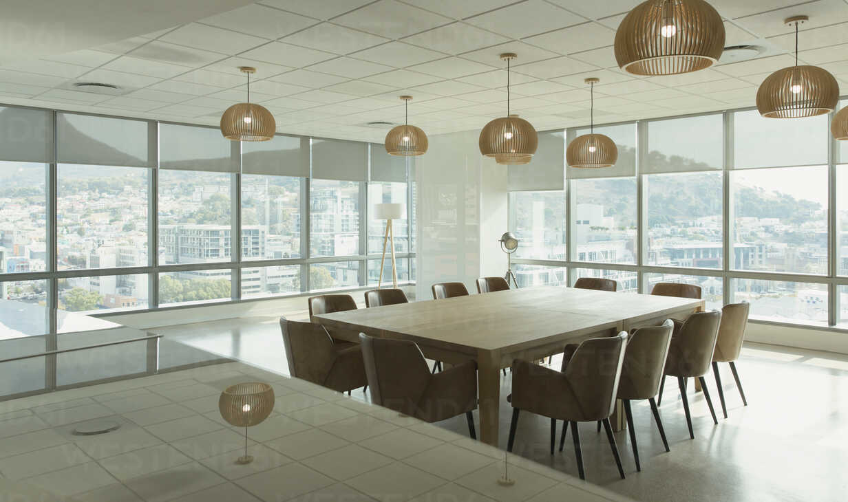 Conference Table And Pendant Lights In Modern Office Conference Room Hoxf01173 Tom Merton Westend61