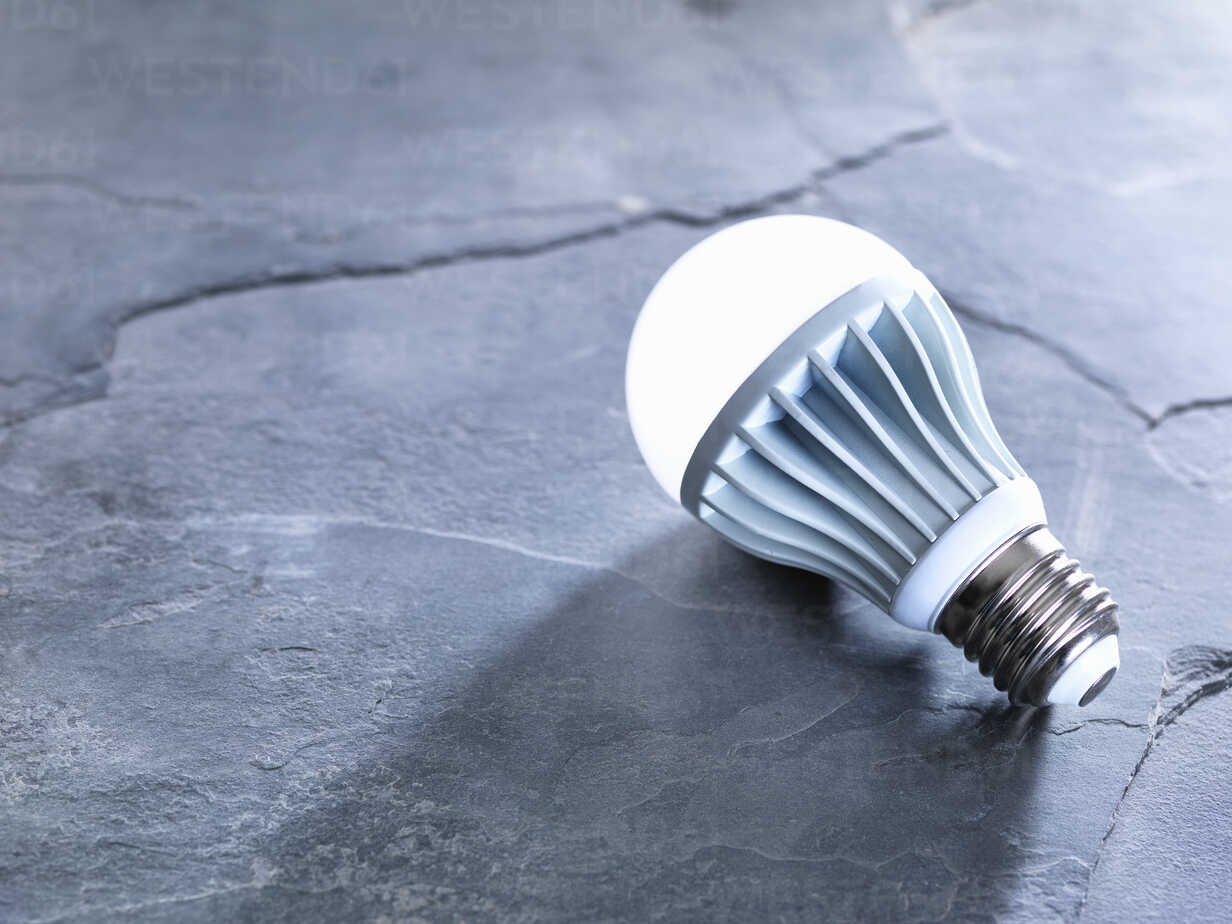 Led Energy Efficient Light Bulb Illuminated Stockphoto