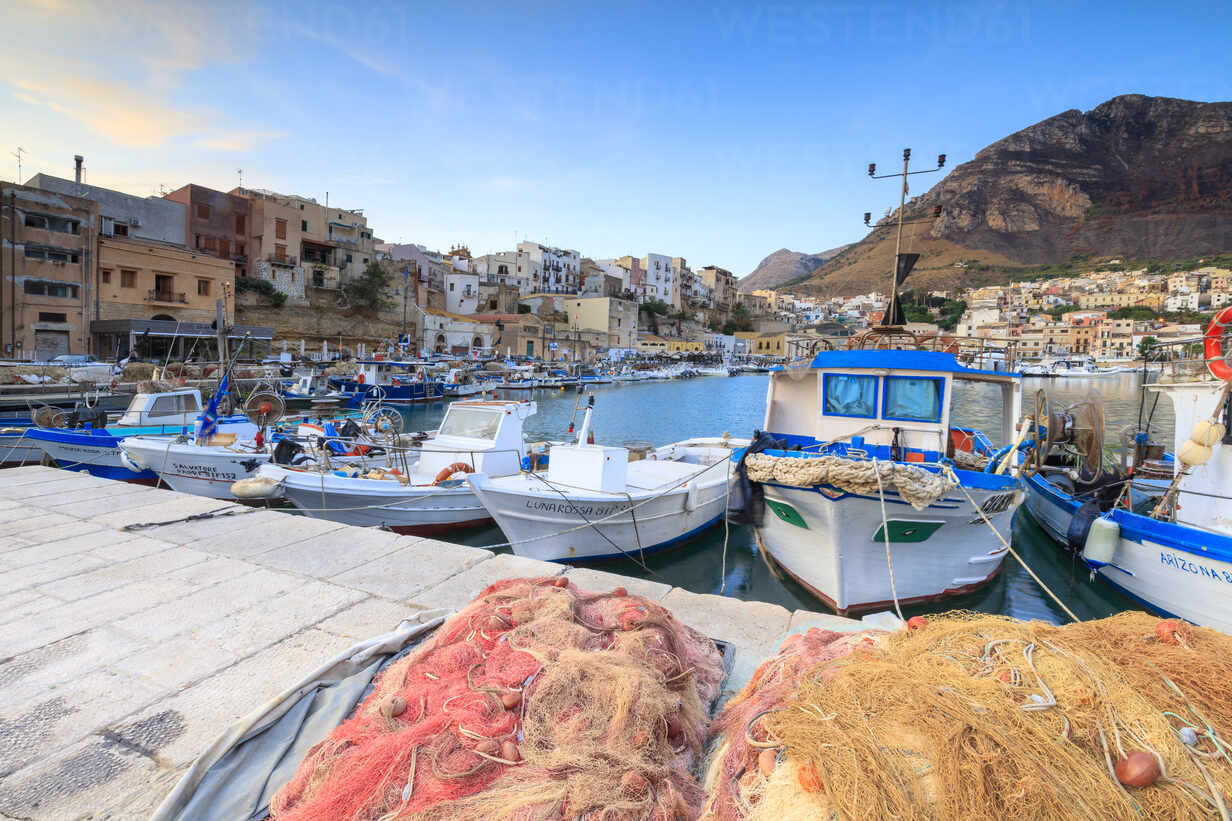 Fishing Boats At The Harbor Castellammare Del Golfo Province Of Trapani Sicily Italy Mediterranean Europe Rhplf