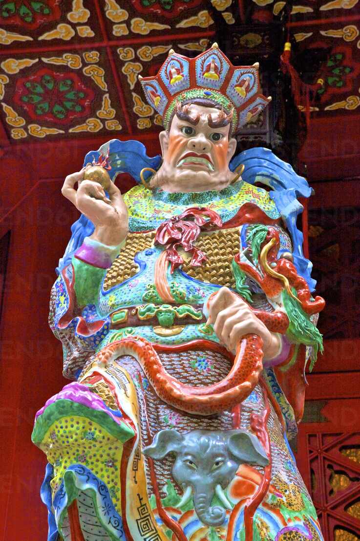 Statue Of Virupaksa One Of The Four Heavenly Kings At Wong Tai Sin Temple Hong Kong