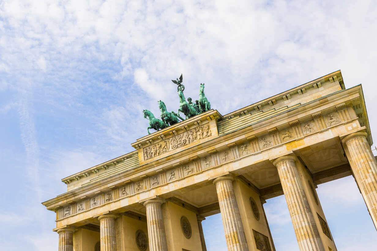 Low Angle View Of Brandenburg Gate In Berlin Germany Europe Rhplf Rhpl Westend61