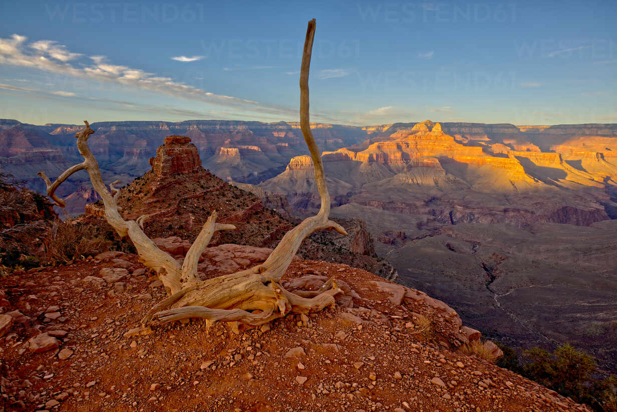 View Of O Neill Butte On The Left And Grand Canyon On The Right From The
