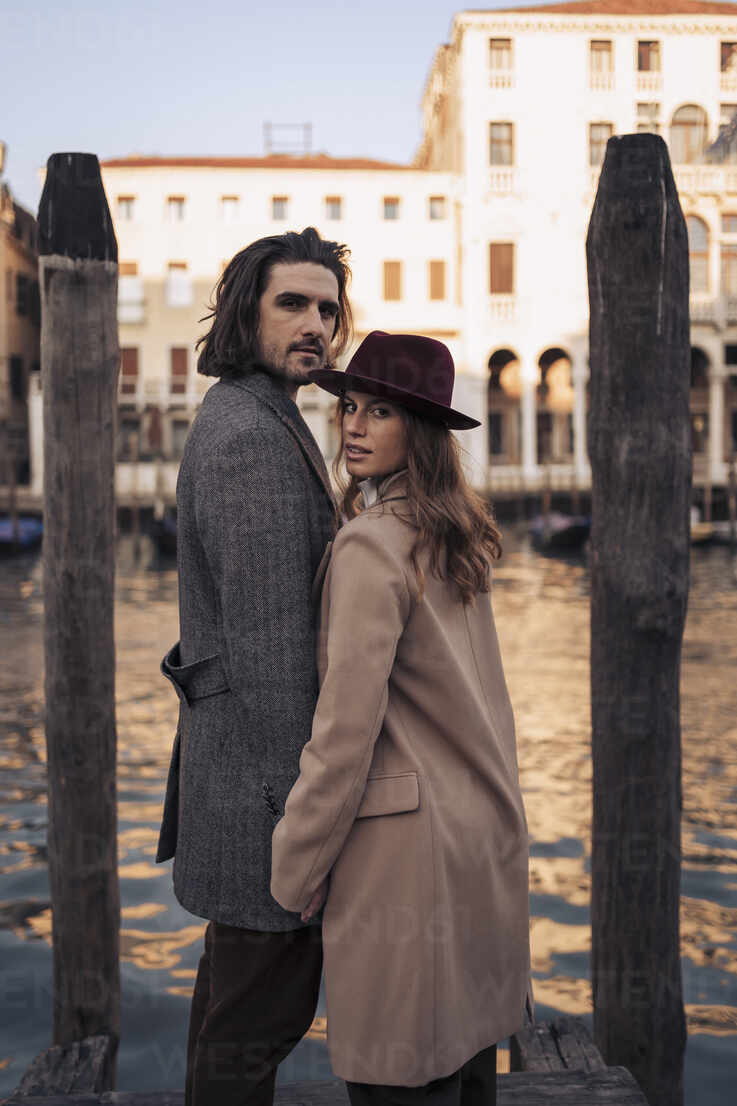 Portrait Of Young Couple At The Canal Grande In Venice Italy Mauf Mauro Grigollo Westend61